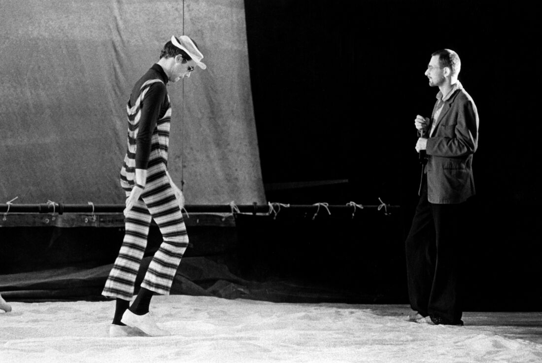 Robert Wilson and Jack Smith in The Life and Times of Sigmund Freud, 1969, performance view.